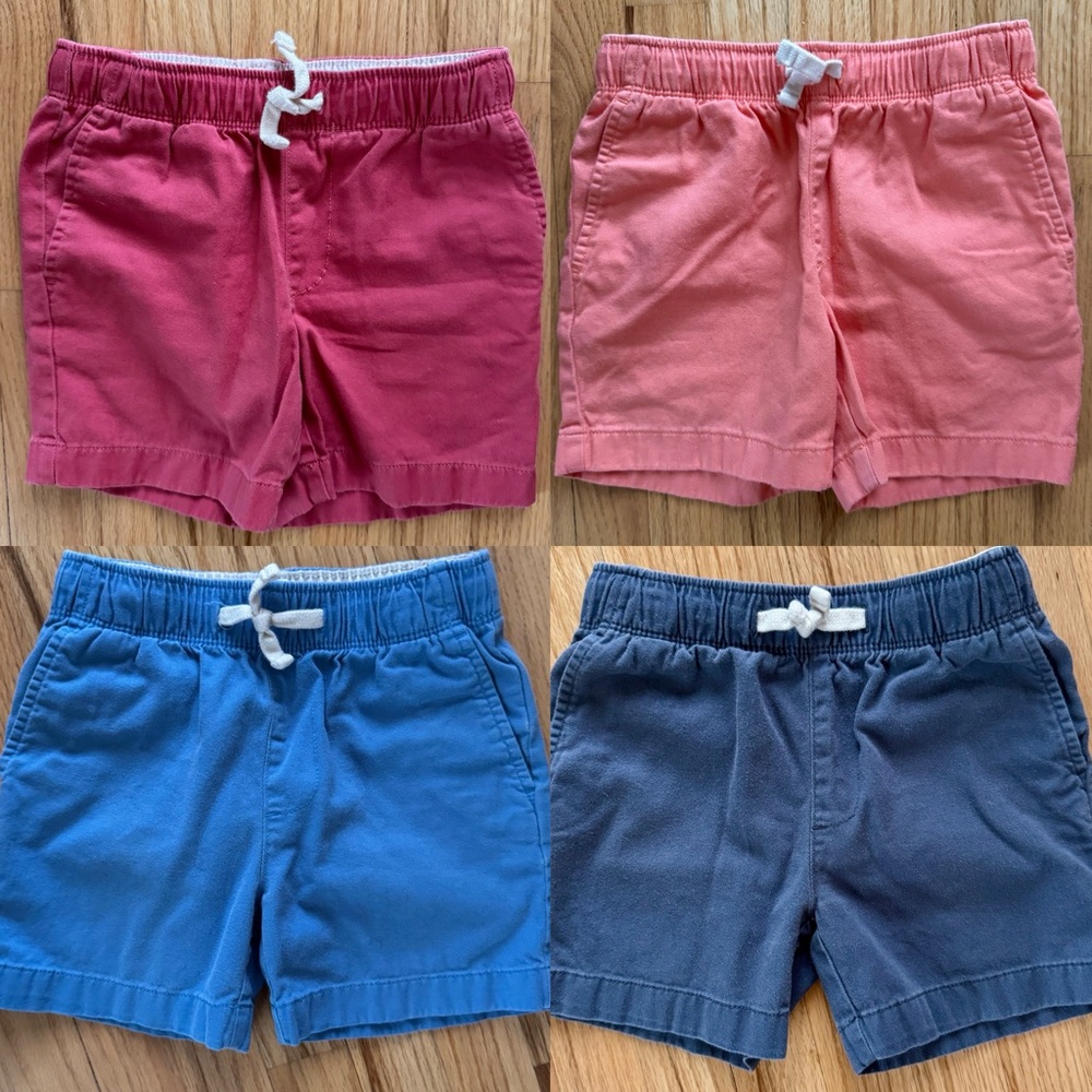4 Pairs J. Crew Crewcuts Cotton Dock Shorts ⚓️ Size 4